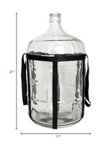 Load image into Gallery viewer, 5 Gallon glass carboy with carrying straps