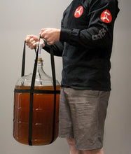 Load image into Gallery viewer, 5 Gallon glass carboy with carrying straps
