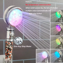 Load image into Gallery viewer, LED Chromotherapy Shower Head: Bathe in Healing Light Frequencies