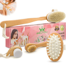 Load image into Gallery viewer, Dry Brushing Body Brush Set for Lymphatic Drainage