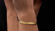 Load image into Gallery viewer, Luna Slim Leather - EMF Bracelet with Crescent Charm