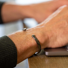 Load image into Gallery viewer, Men's Pure Light Cuff - EMF Bracelet in Hematite