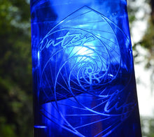 Load image into Gallery viewer, Cobalt Blue Water Bottle with Water is Life Symbolism and Affirmation by Isabel Friend