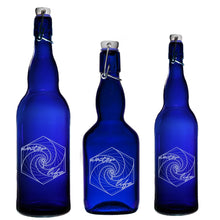 Load image into Gallery viewer, Cobalt Blue Water Bottle with Water is Life Symbolism and Affirmation by Isabel Friend
