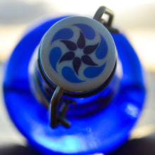 Load image into Gallery viewer, Cobalt Blue Water Bottle with Water is Life Symbolism and Affirmation by Isabel Friend