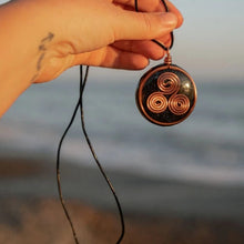 Load image into Gallery viewer, TRISKELION ORGONE HARMONIZER PENDANT - BY GREENFIELD WATER - DESIGNED AND HANDCRAFTED IN AMERICA