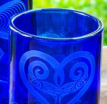 Load image into Gallery viewer, Upcycled Blue Glassware Sandblasted Make Your Own Set!