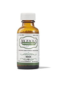 Jackson's #12 Silica 6X - The First Certified Vegan, Lactose-Free Schuessler Tissue Cell Salt - Made in The USA (500 pellets)