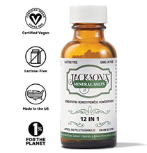 Load image into Gallery viewer, Jackson&#39;s 12 in 1 Cell Salt - The First Certified Vegan, Lactose-Free All 12 Schuessler Cell (Tissue) Salt Combination - Made in The USA (500 pellets)

