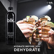Load image into Gallery viewer, blk. Natural Mineral Water, ph8+ Bioavailable Fulvic & Humic Acid Extract, Trace Minerals, Electrolytes, to Hydrate, Repair, and Restore Cells & Essential Minerals, 16.9oz 12pk