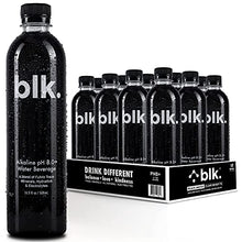 Load image into Gallery viewer, blk. Natural Mineral Water, ph8+ Bioavailable Fulvic & Humic Acid Extract, Trace Minerals, Electrolytes, to Hydrate, Repair, and Restore Cells & Essential Minerals, 16.9oz 12pk
