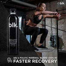 Load image into Gallery viewer, blk. Natural Mineral Water, ph8+ Bioavailable Fulvic & Humic Acid Extract, Trace Minerals, Electrolytes, to Hydrate, Repair, and Restore Cells & Essential Minerals, 16.9oz 12pk