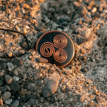 Load image into Gallery viewer, TRISKELION ORGONE HARMONIZER PENDANT - BY GREENFIELD WATER - DESIGNED AND HANDCRAFTED IN AMERICA