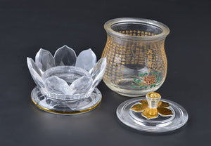 Holy Water Cup Engraved with the Mantra of Great Compassion ~ Traditional Buddhist Holy Water Cup for Buddhist Shrines, Temples and Altars