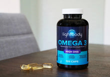 Load image into Gallery viewer, Lightbody™ High DHA / EPA Omega-3 Fish Oil Softgels