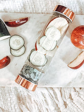 Load image into Gallery viewer, Rose Gold Crystal Bottle - Glass Water Bottle for Crystal Essence Elixirs - Gem Water