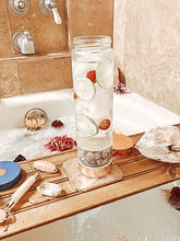 Load image into Gallery viewer, Rose Gold Crystal Bottle - Glass Water Bottle for Crystal Essence Elixirs - Gem Water