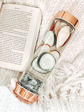 Load image into Gallery viewer, Rose Gold Crystal Bottle - Glass Water Bottle for Crystal Essence Elixirs - Gem Water