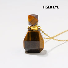 Load image into Gallery viewer, Natural Gemstone Water Carrier Necklace - Holy Water Crystal Bottle Pendant