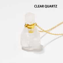 Load image into Gallery viewer, Natural Gemstone Water Carrier Necklace - Holy Water Crystal Bottle Pendant