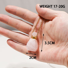 Load image into Gallery viewer, Natural Gemstone Water Carrier Necklace - Holy Water Crystal Bottle Pendant
