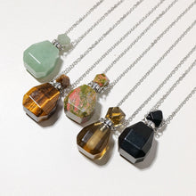 Load image into Gallery viewer, Natural Gemstone Water Carrier Necklace - Holy Water Crystal Bottle Pendant