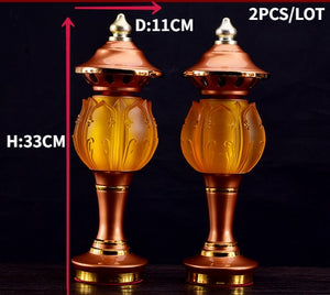 Holy Water Chalice with Incense Burner - Traditional Buddhist Altar Decor