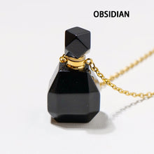 Load image into Gallery viewer, Natural Gemstone Water Carrier Necklace - Holy Water Crystal Bottle Pendant