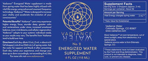 Vadiance Water - Three 4oz Bottles (23% Savings... 3-6 month supply)