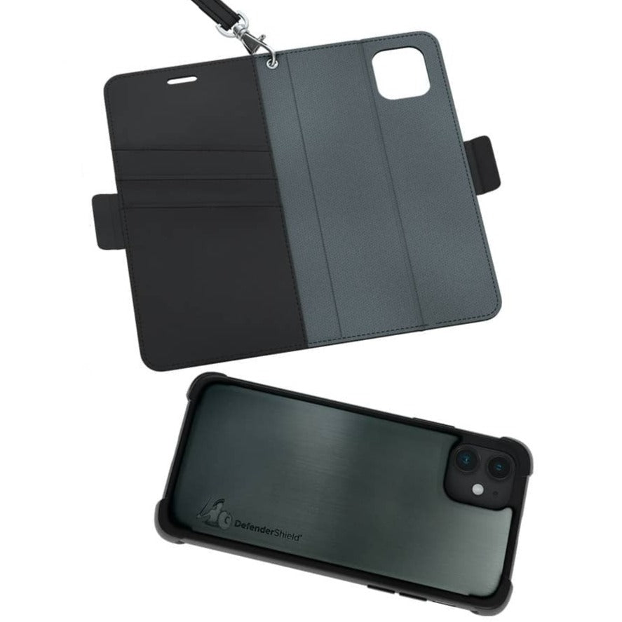 DefenderShield iPhone 8 / 7 / 6 / SE 2020emf Protection + Radiation Blocking Wallet Case Purple