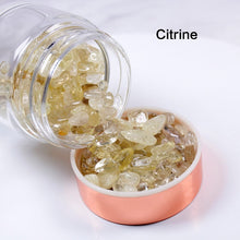 Load image into Gallery viewer, Rose Gold Crystal Bottle - Glass Water Bottle for Crystal Essence Elixirs - Gem Water