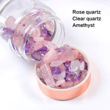 Load image into Gallery viewer, Rose Gold Crystal Bottle - Glass Water Bottle for Crystal Essence Elixirs - Gem Water