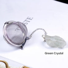 Load image into Gallery viewer, Crystal Tea Infuser- 100% stainless steel ball infuser and pure crystal of your choice
