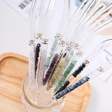 Load image into Gallery viewer, Gemstone Glass Straws - Water Structuring Flowform Reusable Straws - Crystal Water Gem Elixirs - 10pcs/set
