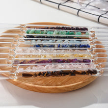 Load image into Gallery viewer, Gemstone Glass Straws - Water Structuring Flowform Reusable Straws - Crystal Water Gem Elixirs - 10pcs/set