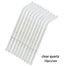 Load image into Gallery viewer, Gemstone Glass Straws - Water Structuring Flowform Reusable Straws - Crystal Water Gem Elixirs - 10pcs/set