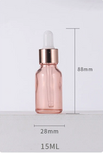 Load image into Gallery viewer, Pink Glass Sacred Water Bottles for Chromotherapy and Water Altars
