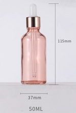 Load image into Gallery viewer, Pink Glass Sacred Water Bottles for Chromotherapy and Water Altars
