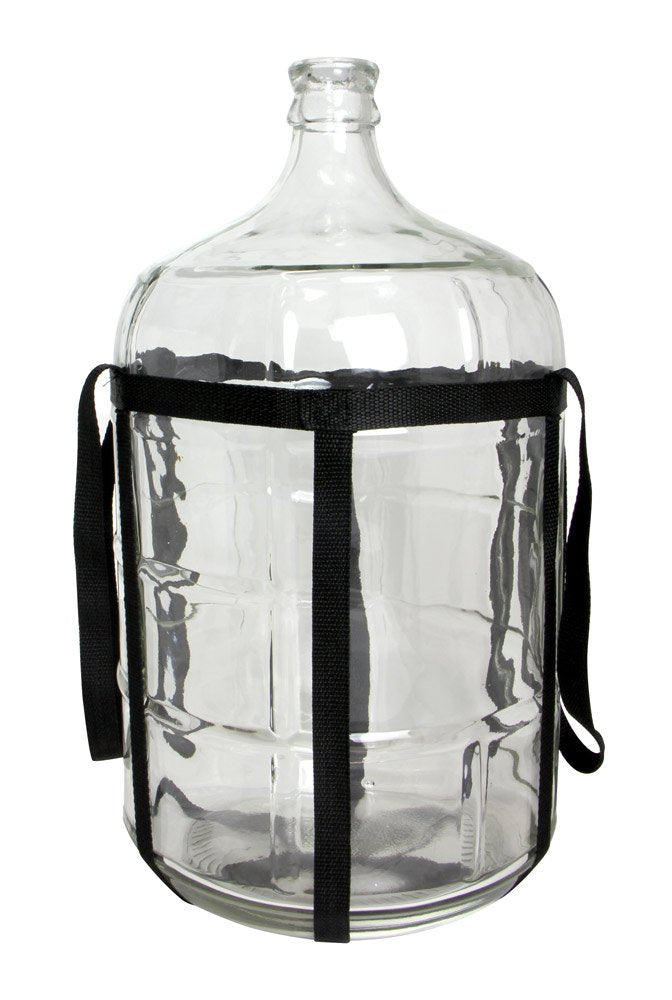 5 Gallon glass carboy with carrying straps