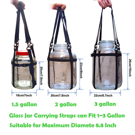 2 Gallon Glass Jar Easy-Carry Straps