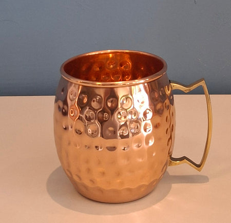 Hammered copper Moscow Mule mug 400ml waterislife