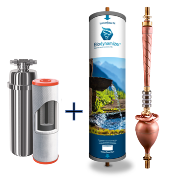 Biofilter and Biodynamizer whole-home water filter and structurer