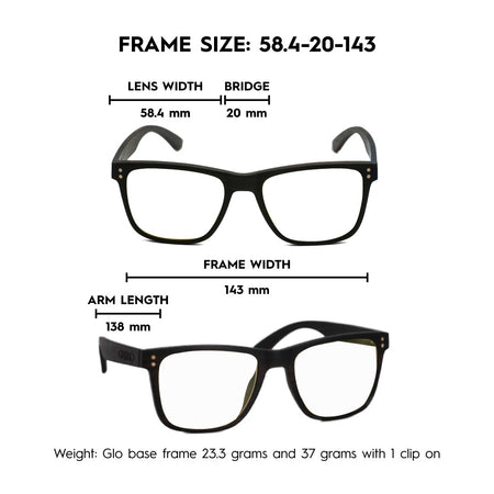 Glo UV Prescription Transmitter Lenses (Base Frame Only)