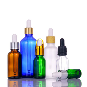 Blue or Green Chromotherapy Colored Glass Water Altar Bottles