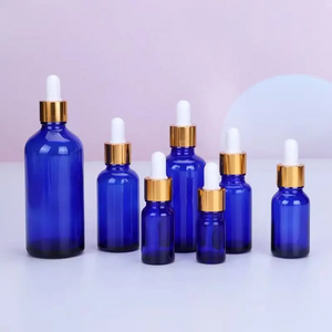 Blue or Green Chromotherapy Colored Glass Water Altar Bottles