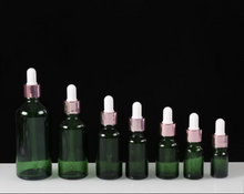 Load image into Gallery viewer, Blue or Green Chromotherapy Colored Glass Water Altar Bottles
