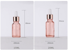 Load image into Gallery viewer, Pink Glass Sacred Water Bottles for Chromotherapy and Water Altars
