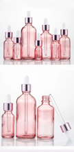Load image into Gallery viewer, Pink Glass Sacred Water Bottles for Chromotherapy and Water Altars
