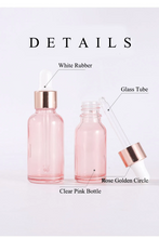 Load image into Gallery viewer, Pink Glass Sacred Water Bottles for Chromotherapy and Water Altars
