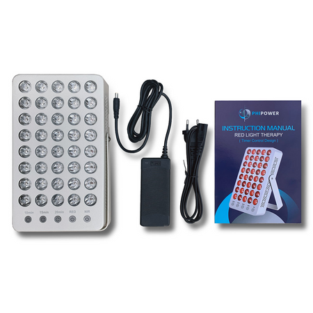 Red Light Therapy Lamp | Deep Red/NIR | Stimulates Collagen Production | Phipower waterislife